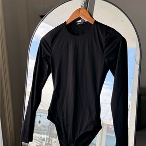 Zara Black Long Sleeve Bodysuit
